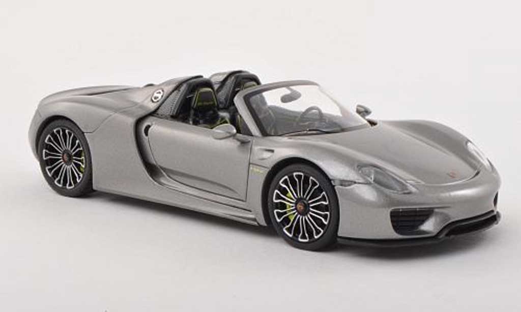 Porsche 918 2013 1/43 Minichamps 2013 Spyder grijs exposition internationale d' automobile modelauto