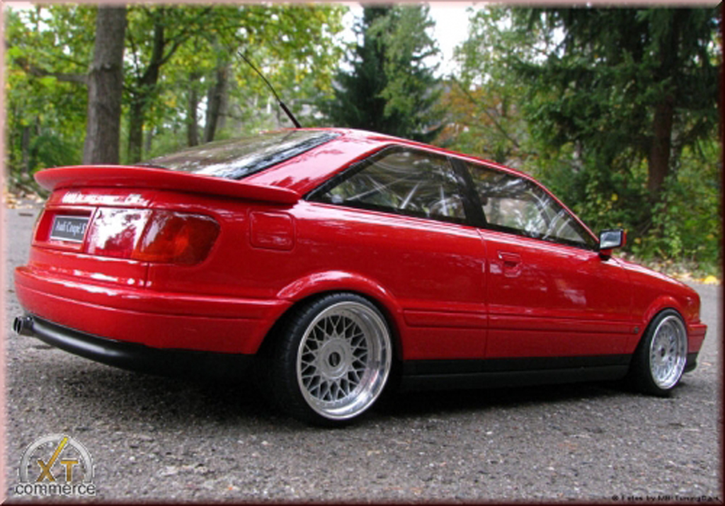 Audi S2 coupe rood jantes BBS 18 pouces 1/18 Ottomobile