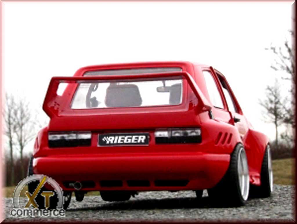 Volkswagen Golf GTI rood kit rieger extra large et jantes bord larges 16 pouces 1/18 Solido