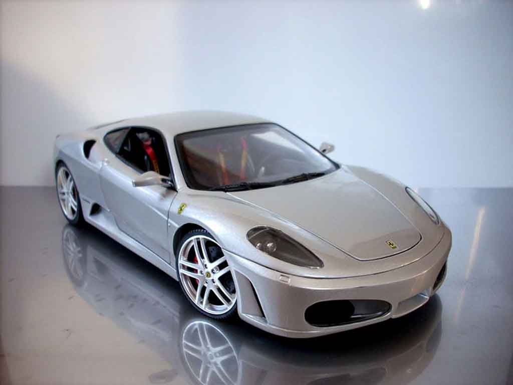 Ferrari F430 1/18 Hot Wheels grijs modelauto