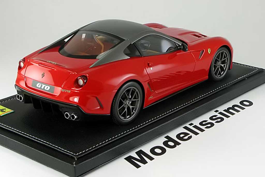 Ferrari 599 GTO 2008 rood anthracite 1/18 BBR Models