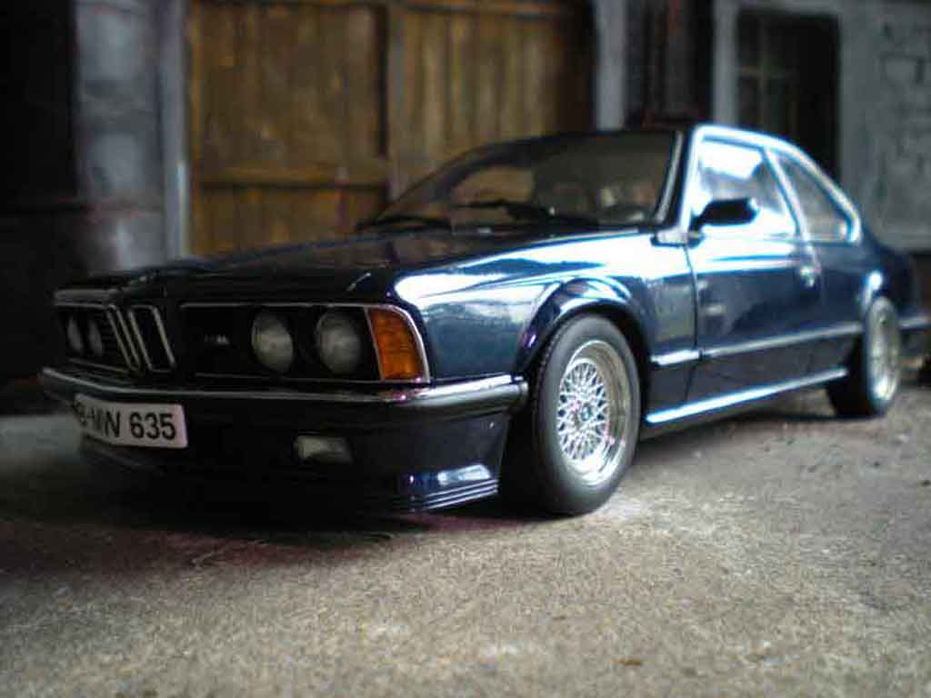 Bmw 635 CSi m blauw m&eacute;tallis&eacute; 1/18 Autoart