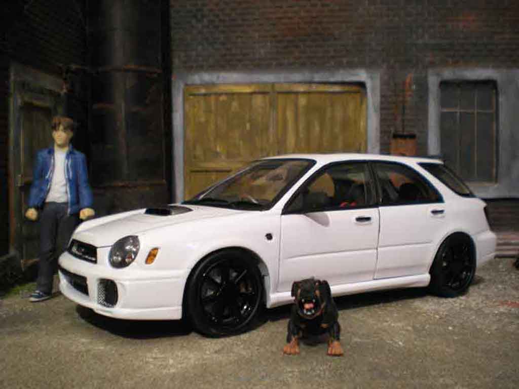 Subaru Impreza STI jdm wit 1/18 Autoart