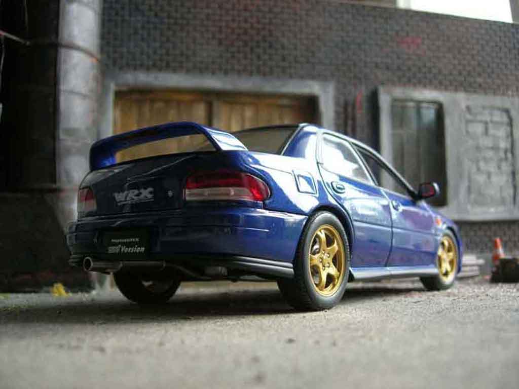 Subaru Impreza STI GT Turbo wrx blauw 1/18 Autoart