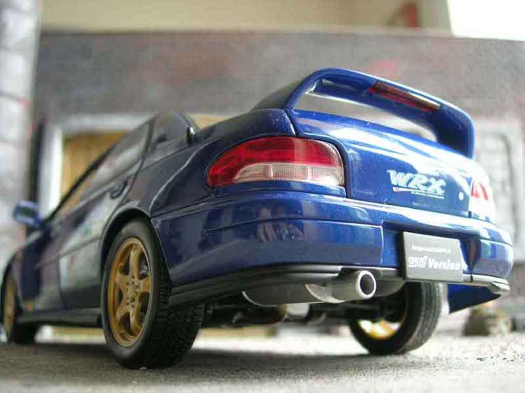 Subaru Impreza STI 1/18 Autoart GT Turbo STI wrx blauw modelauto