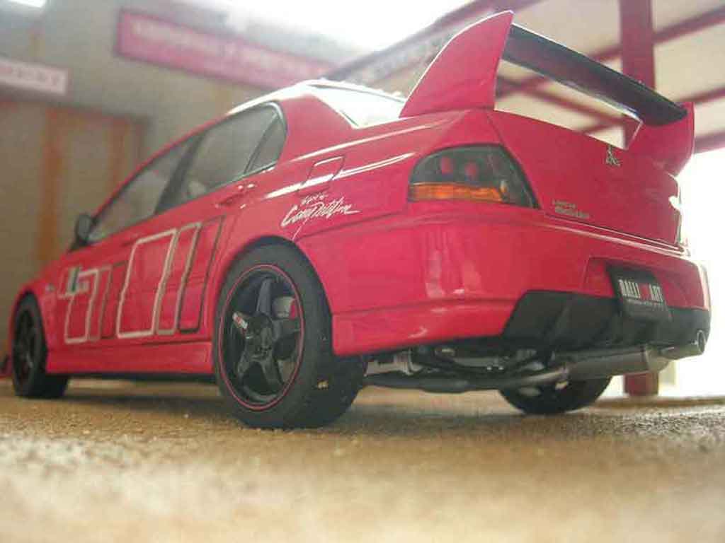 Mitsubishi Lancer Evolution IX rallye art rood 1/18 Autoart
