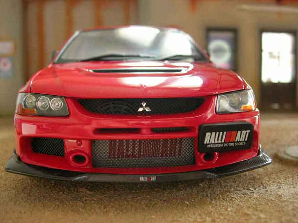 Mitsubishi Lancer Evolution IX rallye art rood 1/18 Autoart