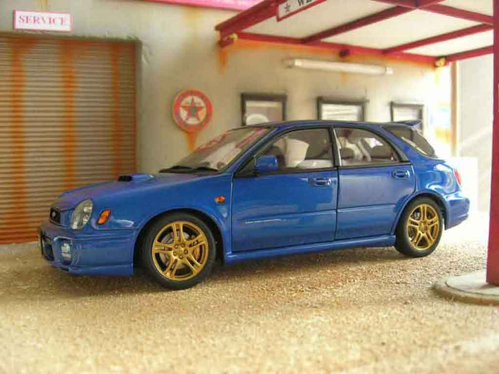 Subaru Impreza STI blauw 1/18 Autoart