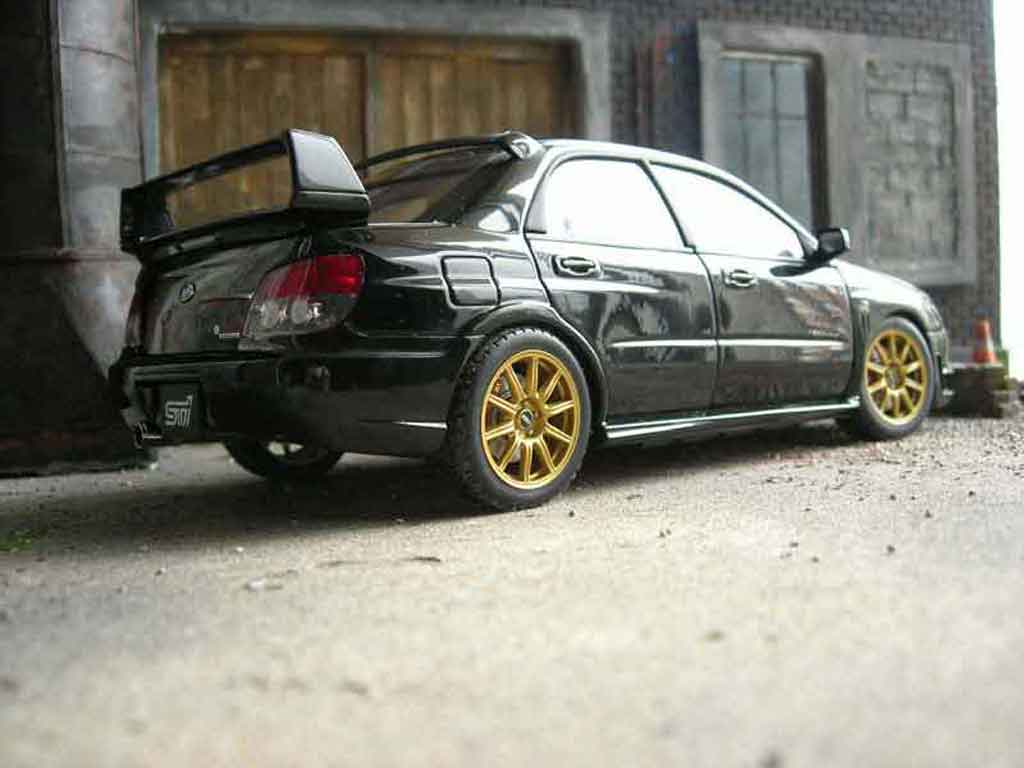 Subaru Impreza WRX STI 2006 zwart 1/18 Autoart