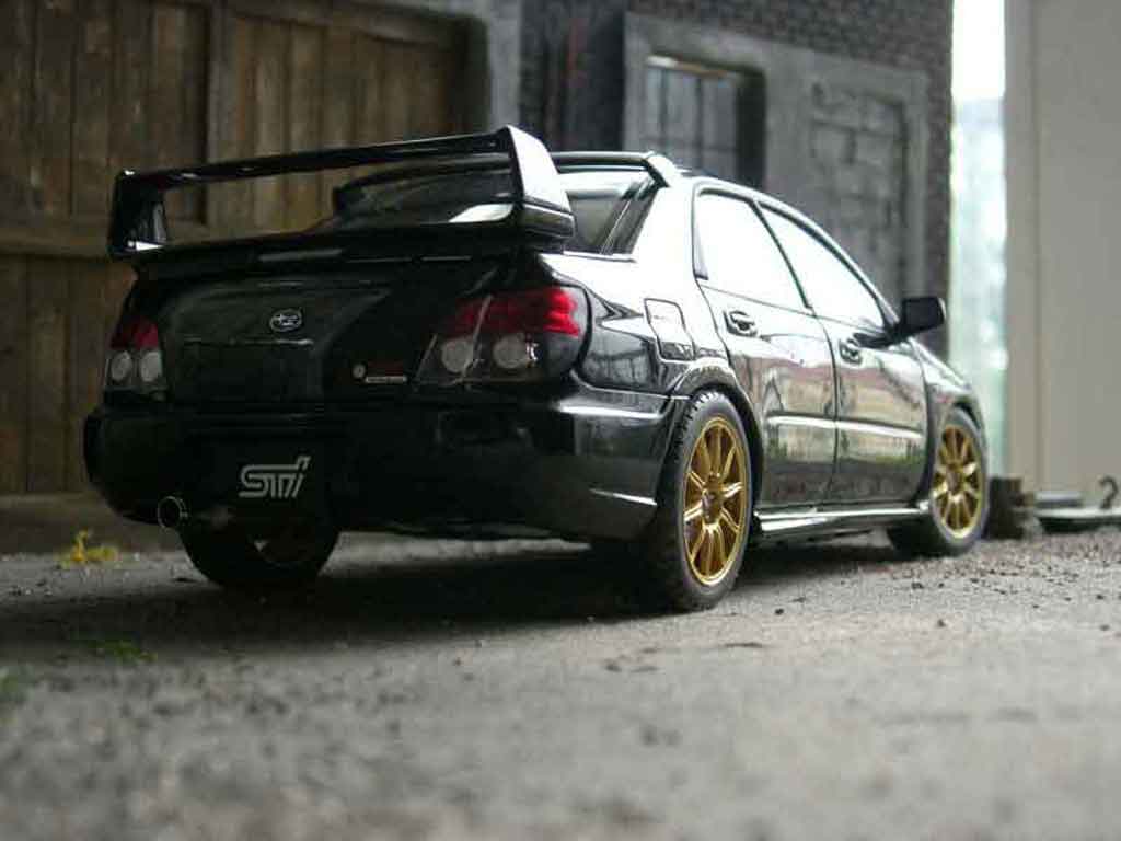Subaru Impreza WRX STI 2006 zwart 1/18 Autoart