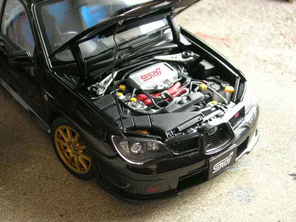 Subaru Impreza WRX STI 2006 zwart 1/18 Autoart