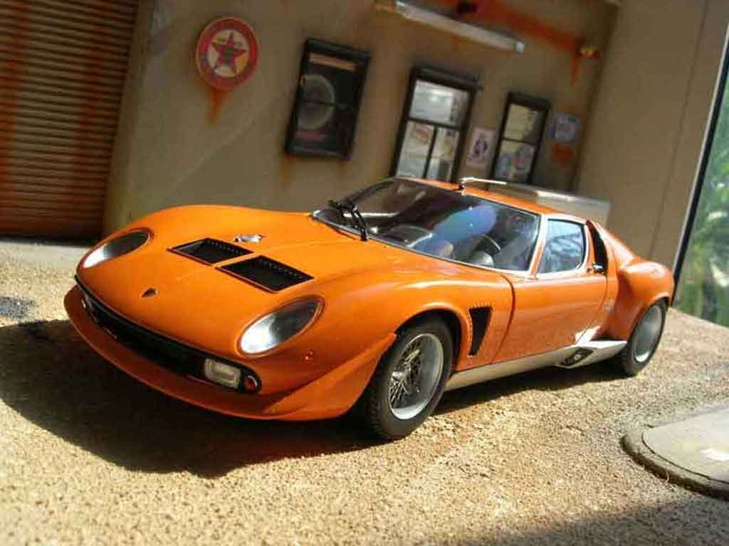 Lamborghini Miura P400 1/18 Kyosho P400 jota svr oranje modelauto
