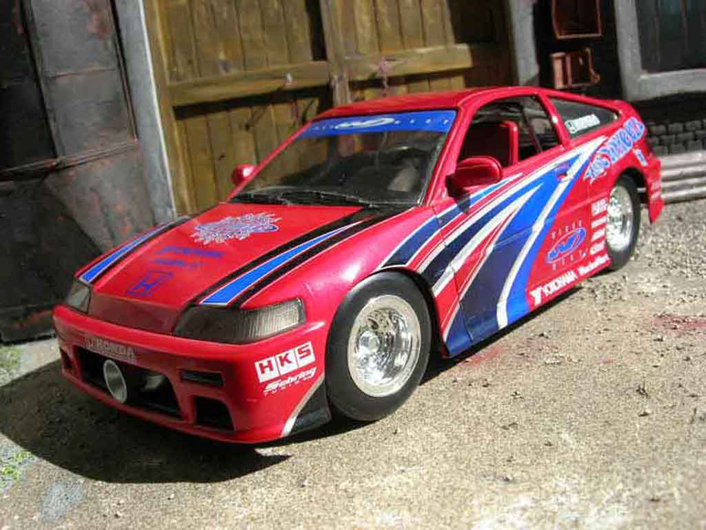 Honda CRX Base drag race rood 1/18 Hot Wheels