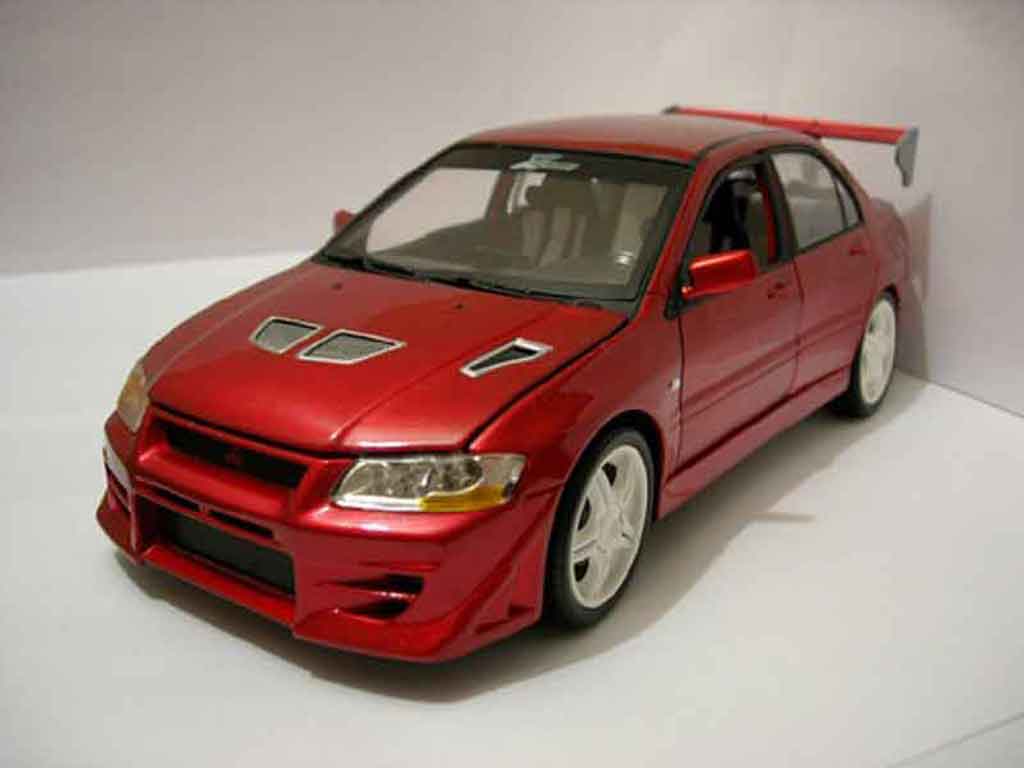 Mitsubishi Lancer Evolution VII 1/18 Ertl Evolution VII fast and furious rood modelauto