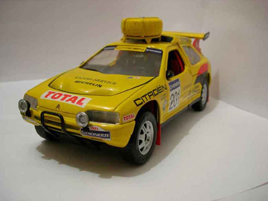 Citroen ZX rallye raid #201 1992 Geel 1/18 Solido