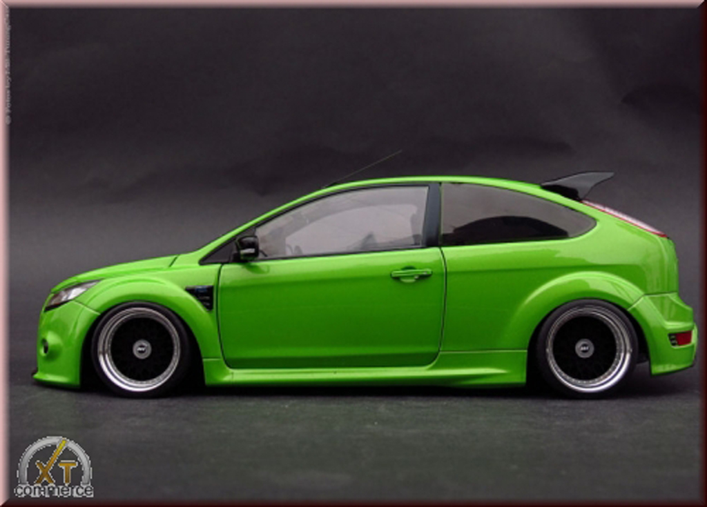 Ford Focus RS groen 2010 jantes BBS 18 pouces 1/18 Minichamps