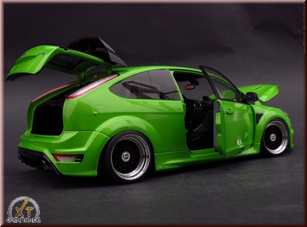 Ford Focus RS groen 2010 jantes BBS 18 pouces 1/18 Minichamps