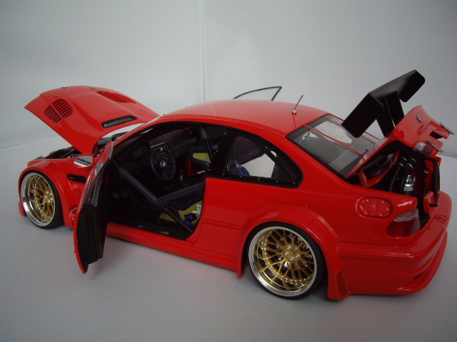 Bmw M3 coupe GTR E46 rood jantes bbs 19 pouces 1/18 Minichamps