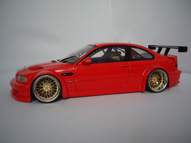 Bmw M3 coupe GTR E46 rood jantes bbs 19 pouces 1/18 Minichamps