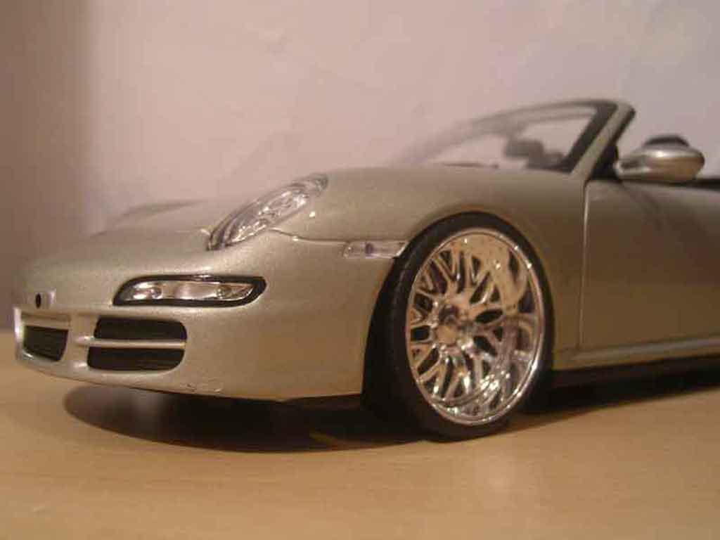 Porsche 911 Cabriolet S grijs jantes bbs 1/18 Norev