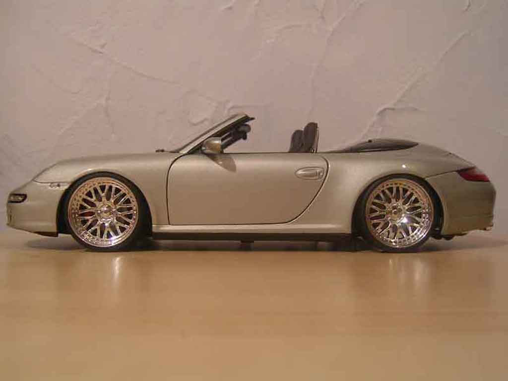Porsche 911 Cabriolet S grijs jantes bbs 1/18 Norev