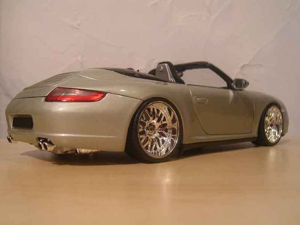 Porsche 911 Cabriolet S grijs jantes bbs 1/18 Norev