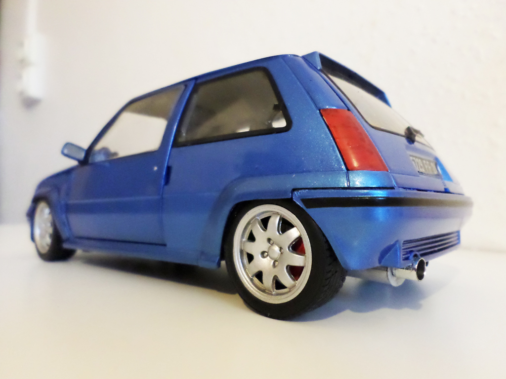Renault 5 1/18 Norev GT Turbo jantes speedline 1 pouces blauw modelauto