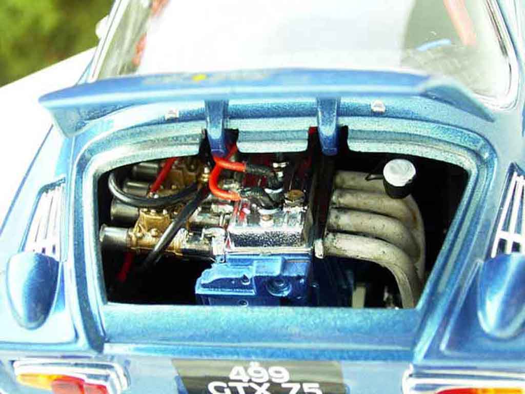Alpine A110 rallye blauw jantes bbs 1/18 Burago