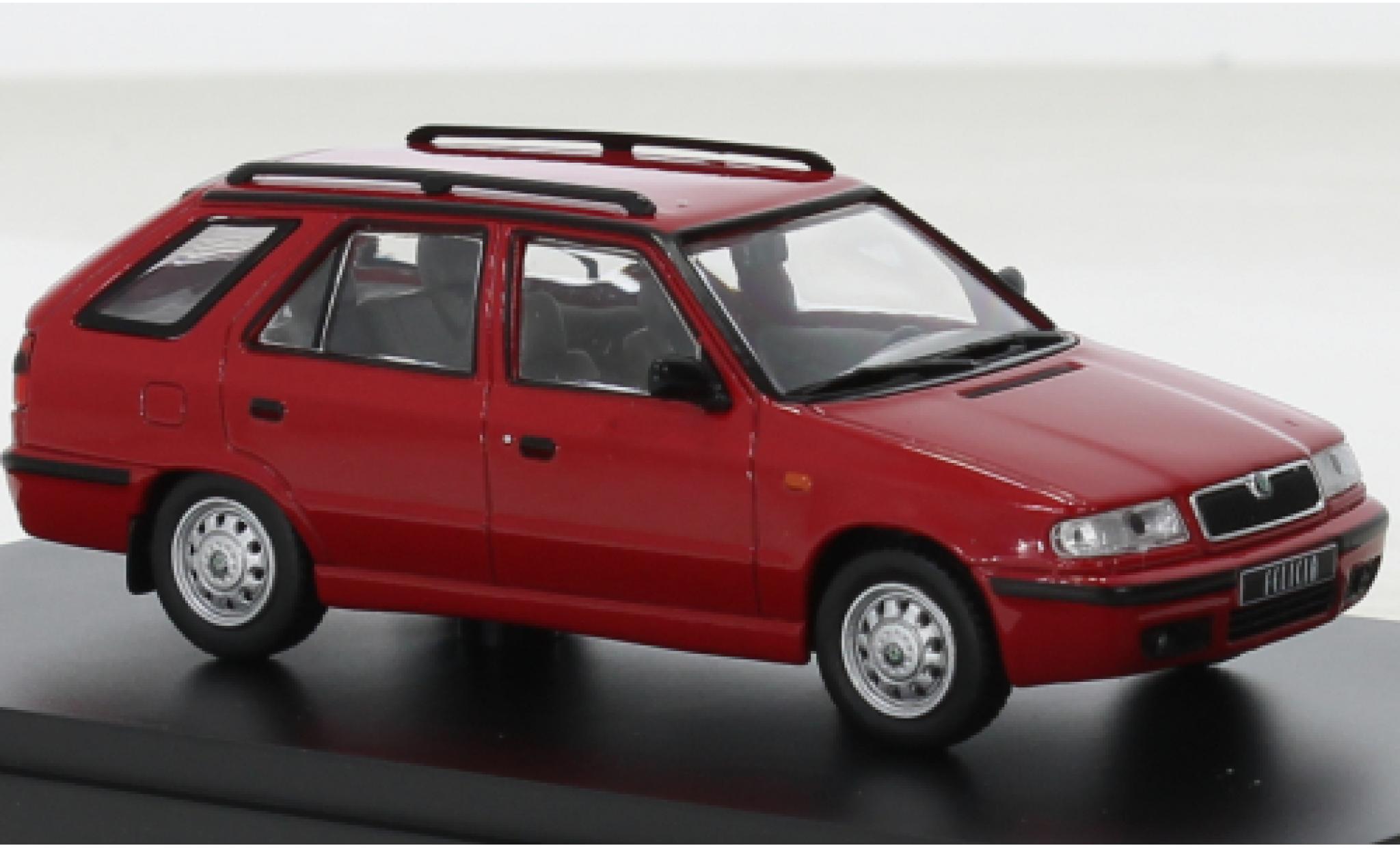 Skoda Felicia 1/43 Abrex FL combi rood 1998 modelauto