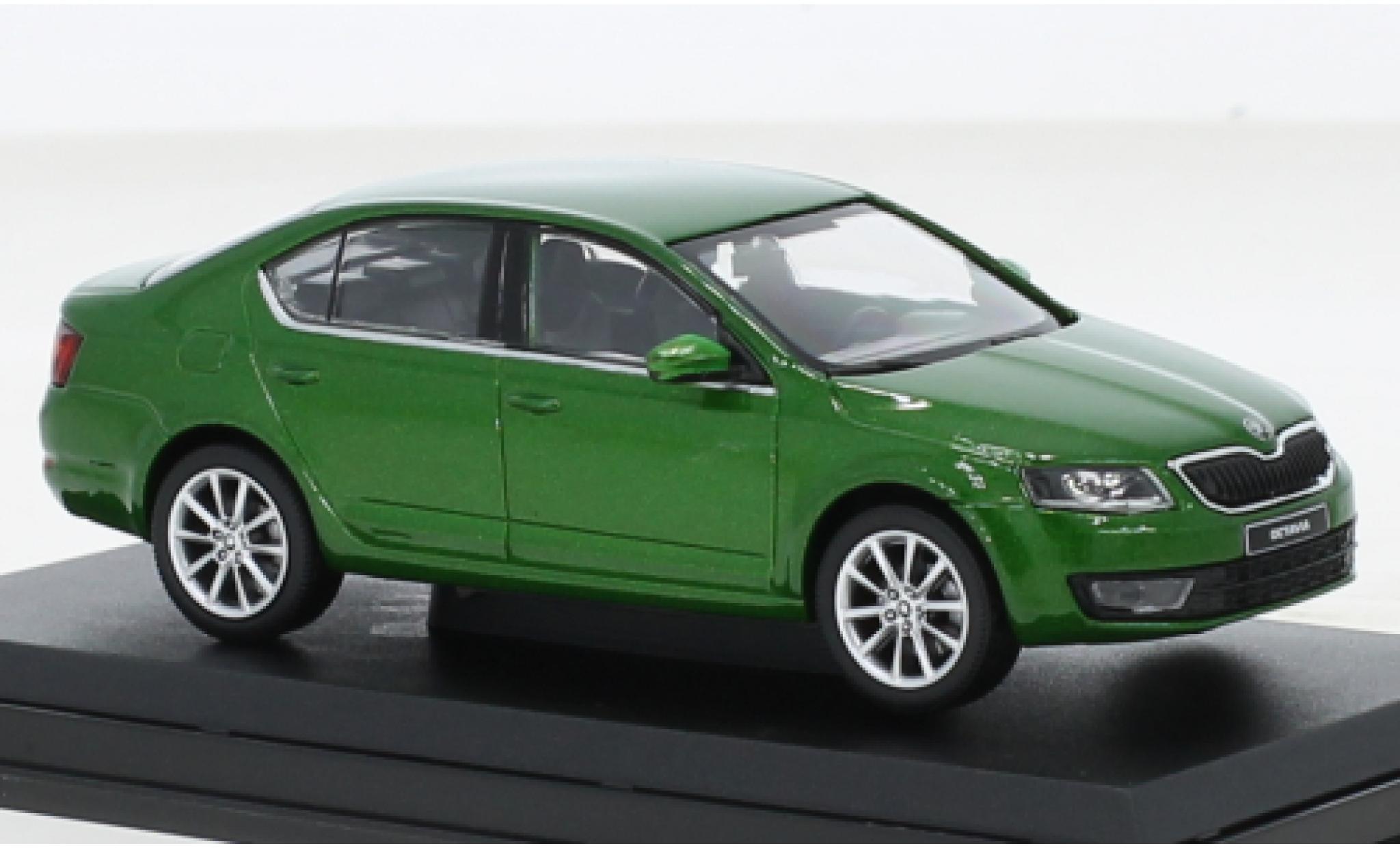 Skoda Octavia 1/43 Abrex III metallic groen 2012 modelauto