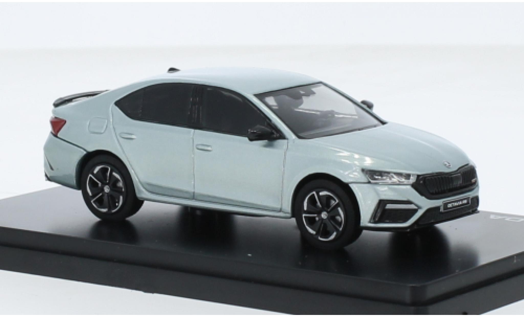 Skoda Octavia 1/43 Abrex IV RS metallic blauw clair 2020 modelauto