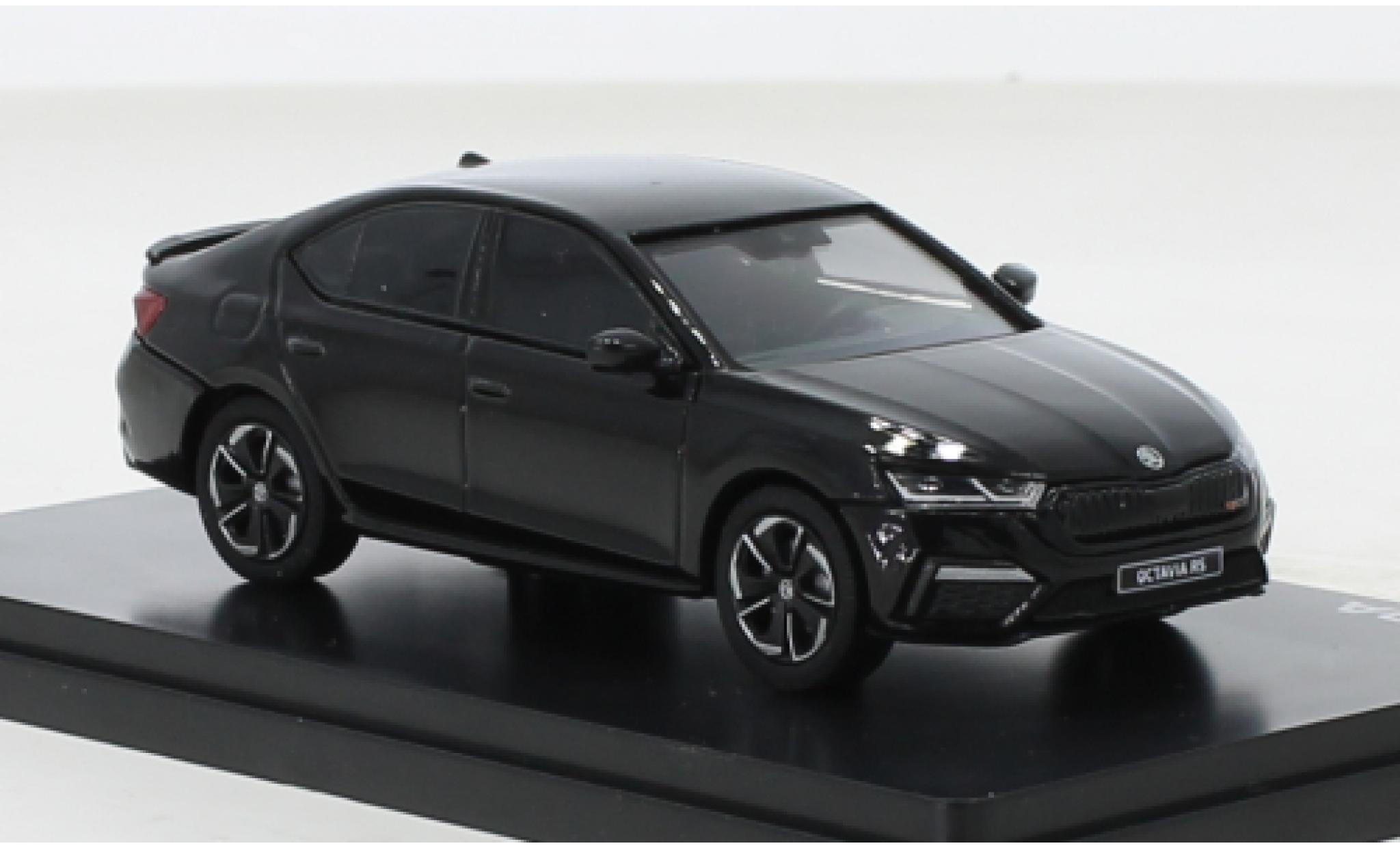 Skoda Octavia 1/43 Abrex IV RS metallic zwart 2020 modelauto