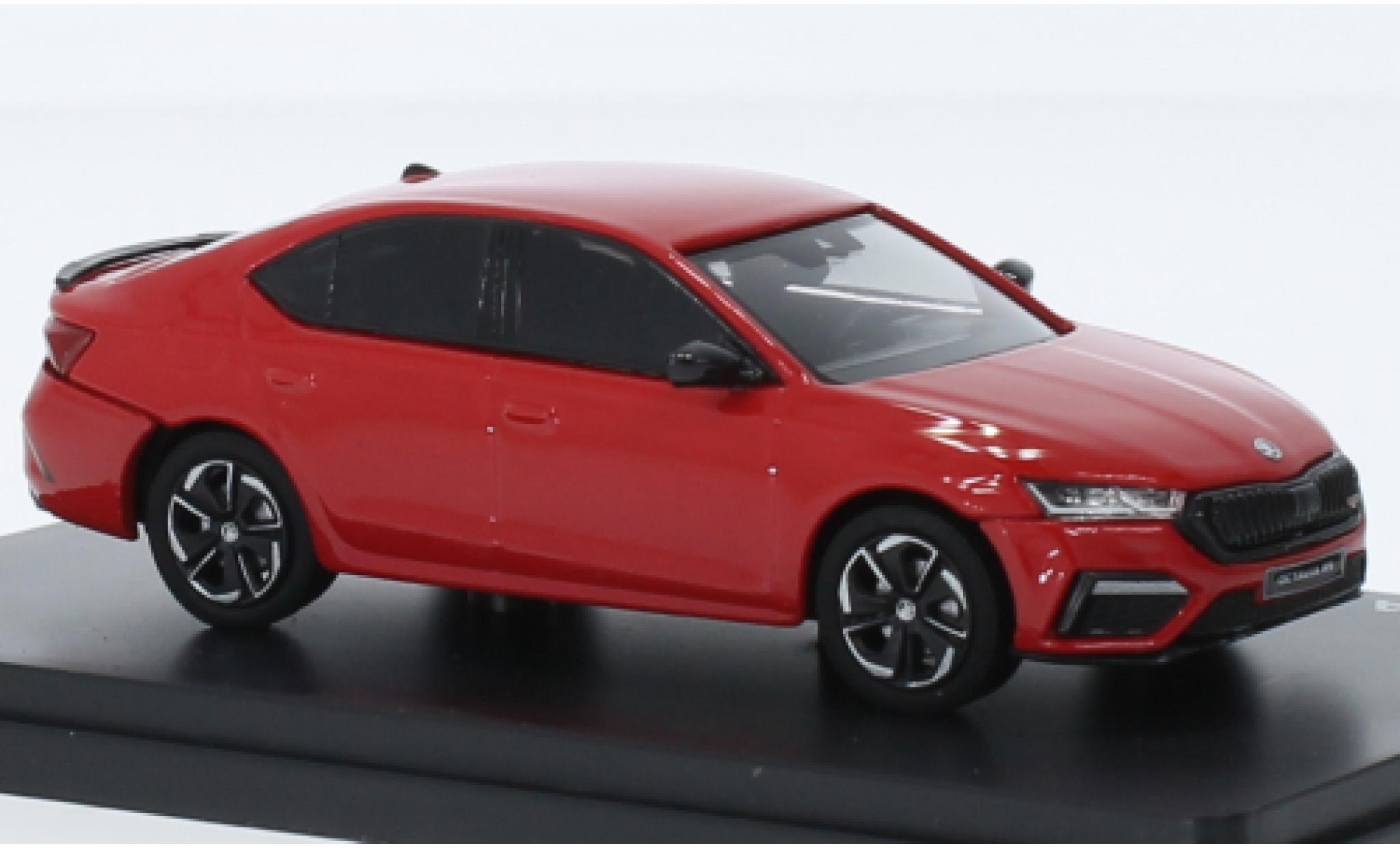 Skoda Octavia 1/43 Abrex IV RS rood 2020 modelauto