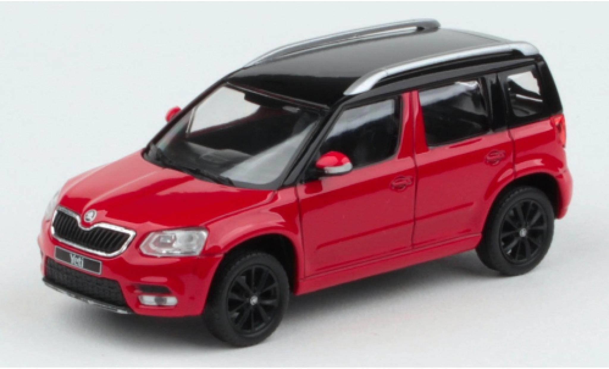 Skoda Yeti 1/43 Abrex FL rood/zwart 2013 modelauto