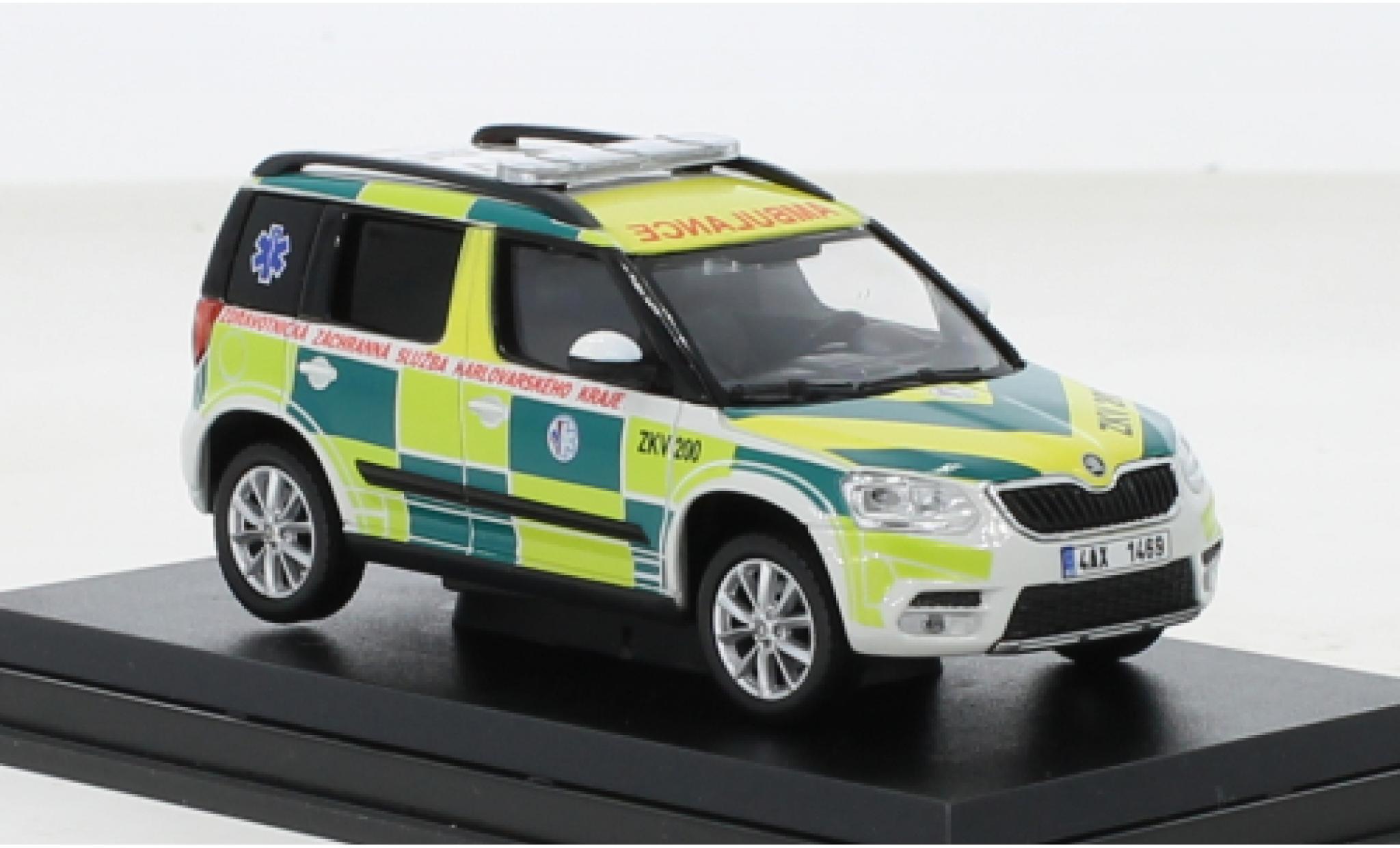 Skoda Yeti 1/43 Abrex FL ZZS Karlovarskeho Kraje 200 2013 modelauto