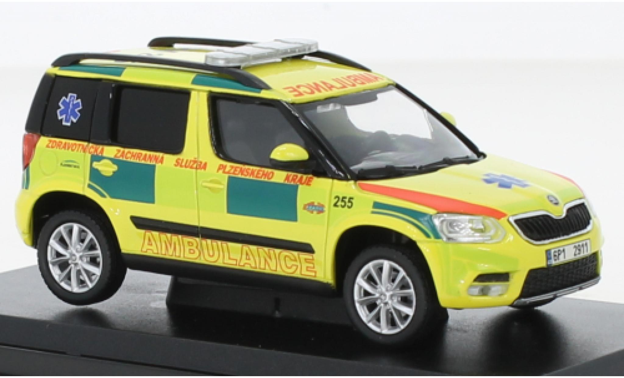 Skoda Yeti 1/43 Abrex FL ZZS Plzenskeho Kraje 255 2013 modelauto