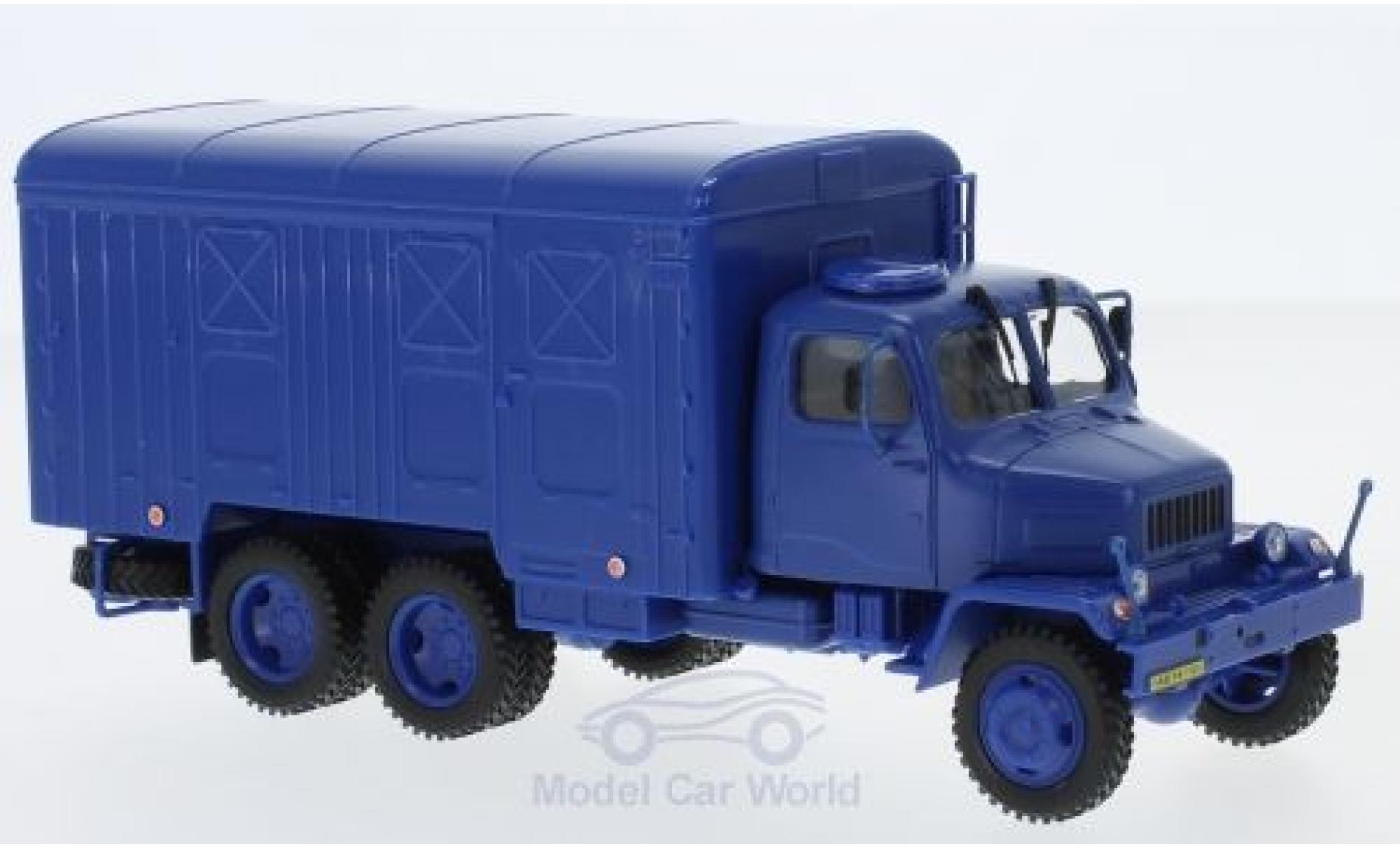 Praga V3S 1/43 Abrex Kasten blauw 1967 modelauto