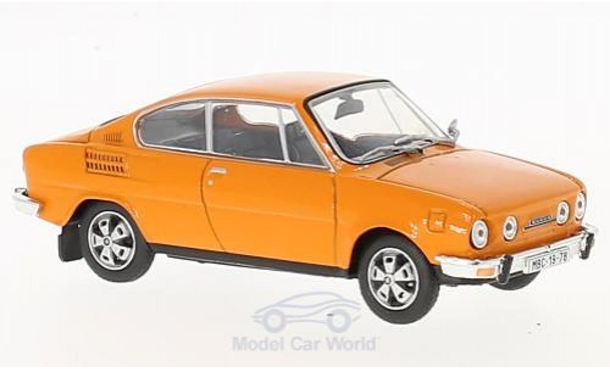 Skoda 110 1/43 Abrex R oranje modelauto