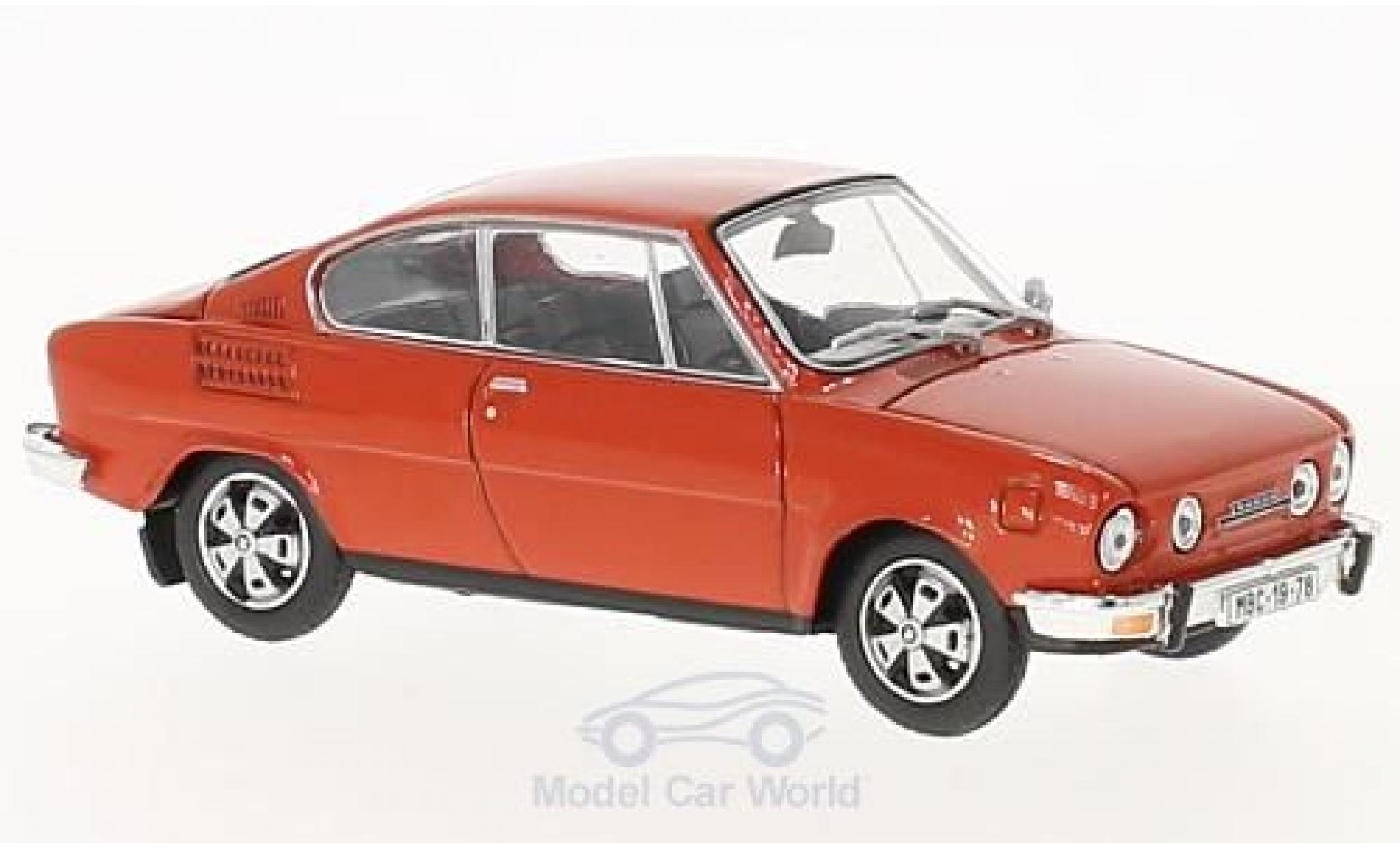 Skoda 110 1/43 Abrex R rood 1980 modelauto