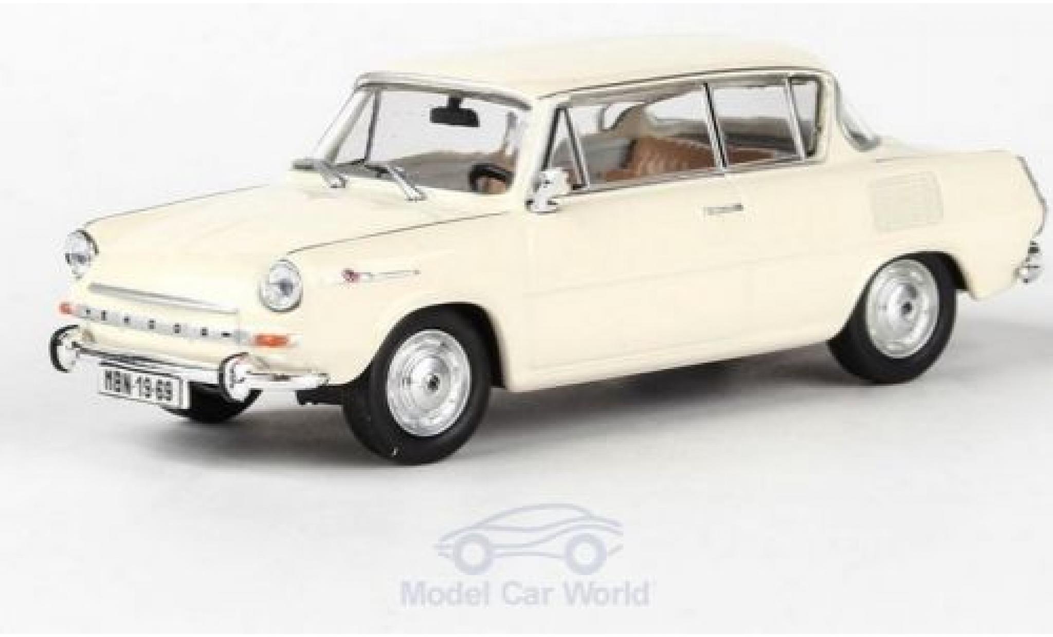 Skoda 110 1/43 Abrex 0MBX beige 1969 modelauto