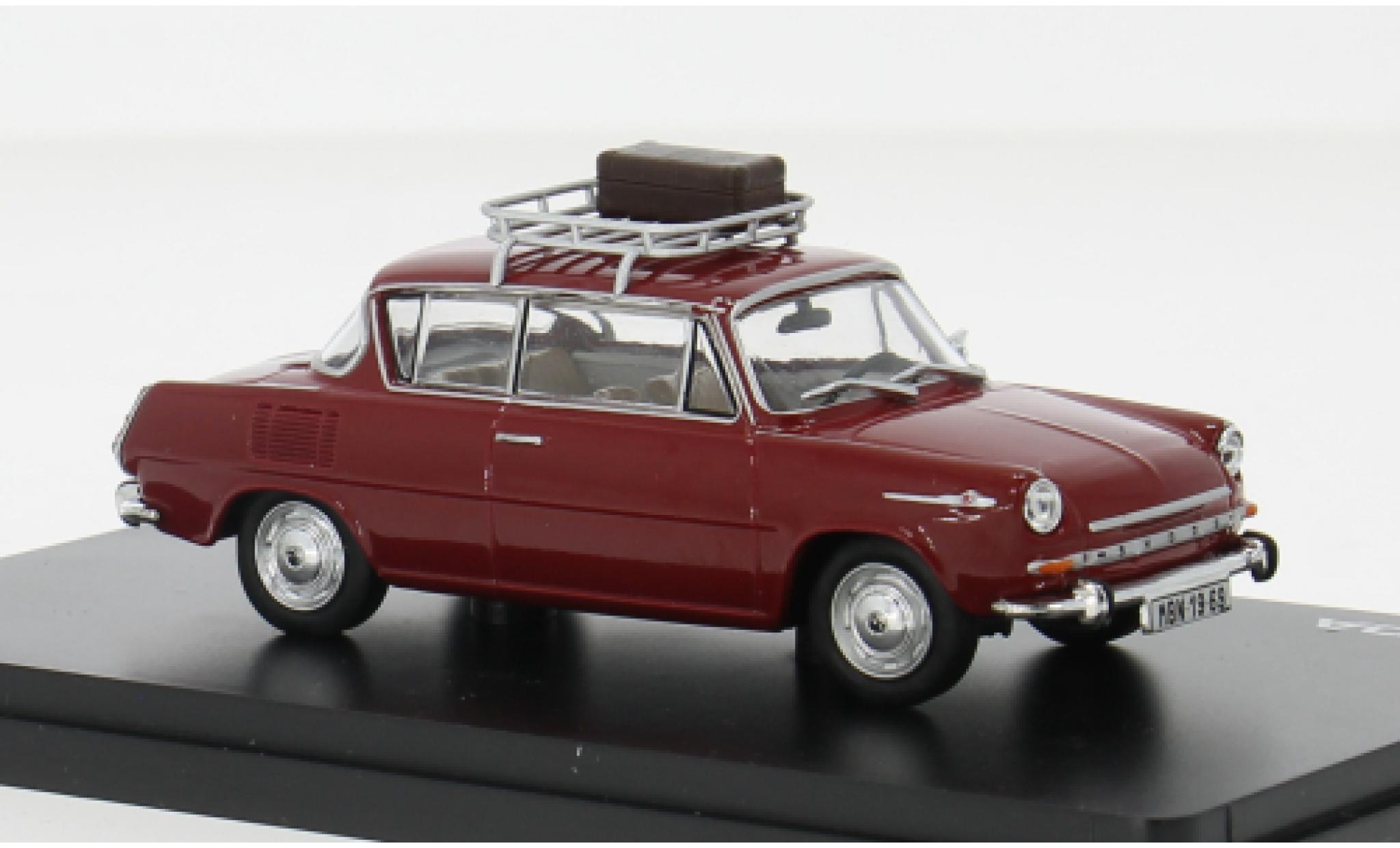 Skoda 110 1/43 Abrex 0MBX rood 1969 1:43 modelauto