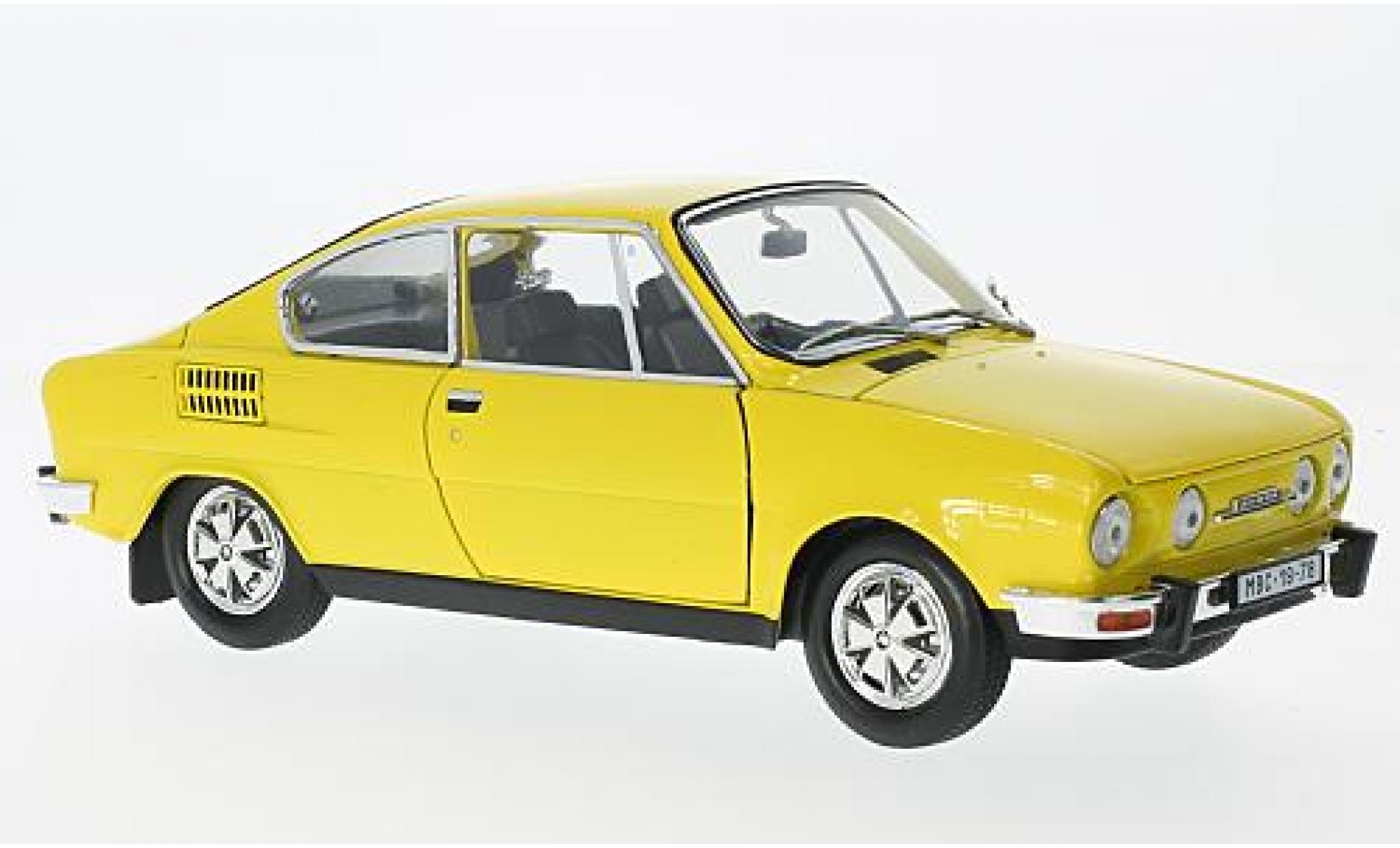 Skoda 110 1/18 Abrex R Coupe geel 1980 modelauto