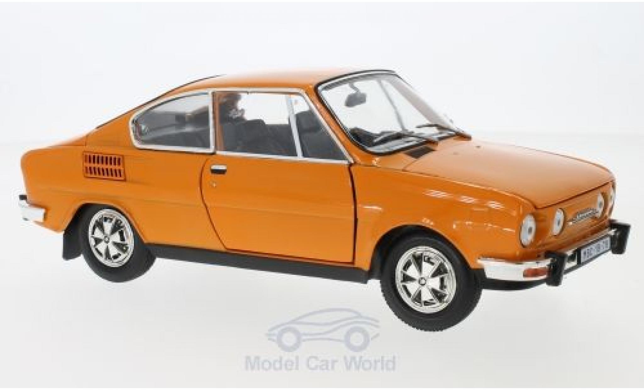 Skoda 110 1/18 Abrex R Coupe oranje 1980 modelauto