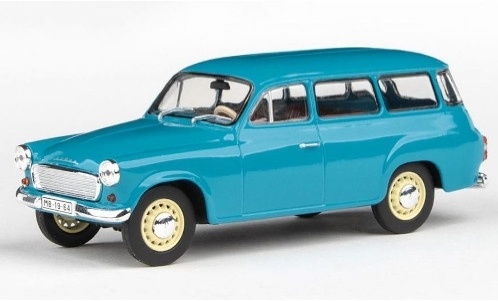 Skoda 120 1/43 Abrex 2 blauw 1964 modelauto