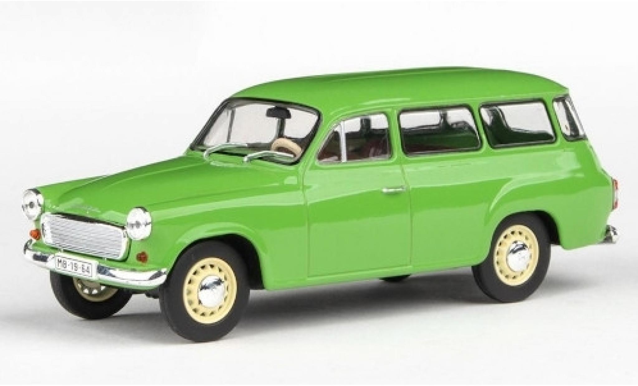 Skoda 120 1/43 Abrex 2 groen 1964 modelauto