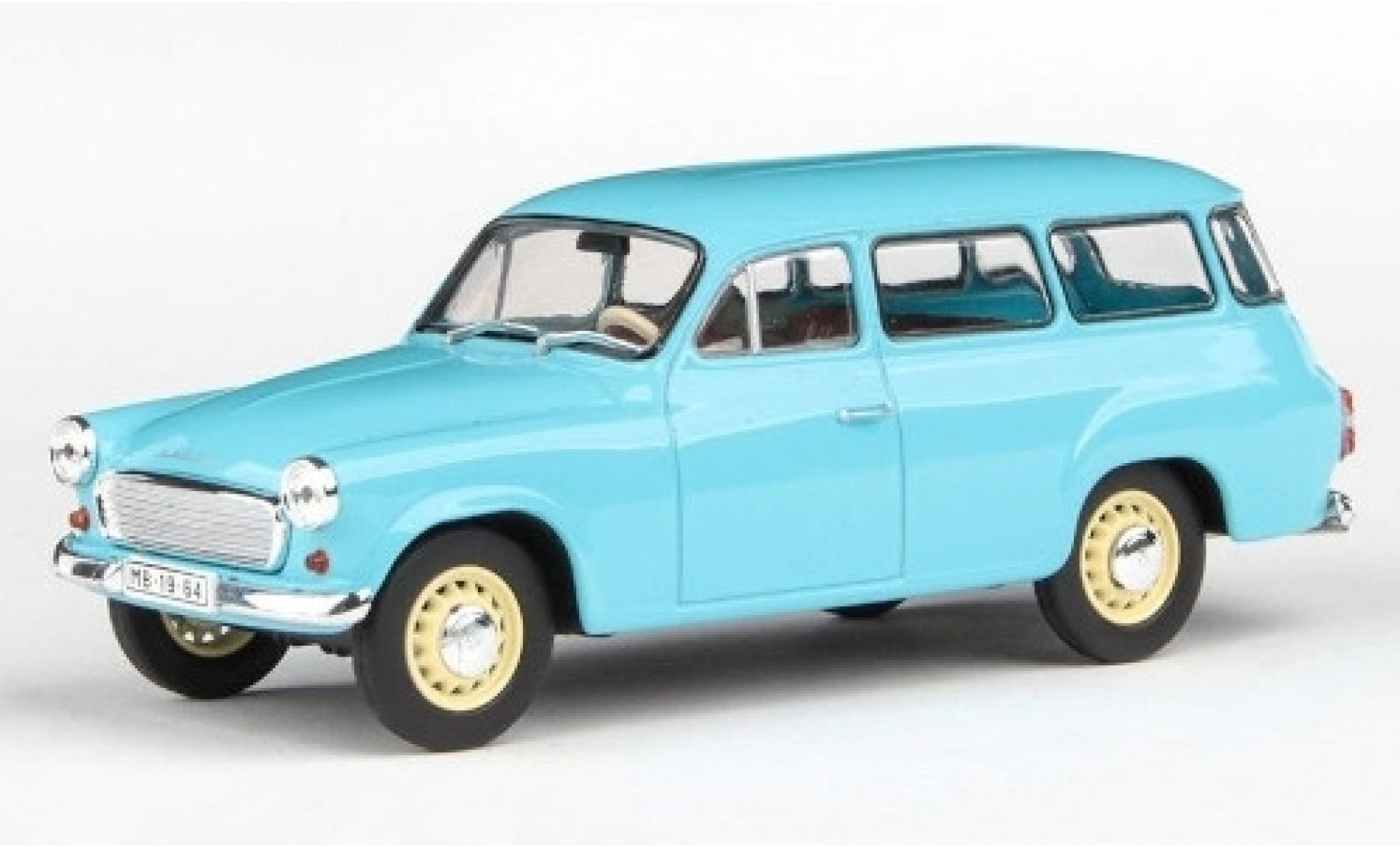 Skoda 120 1/43 Abrex 2 blauw 1964 modelauto