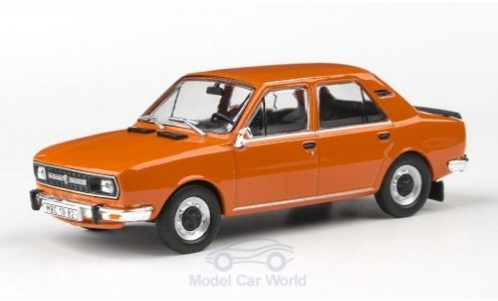 Skoda 120 1/43 Abrex L oranje 1982 modelauto