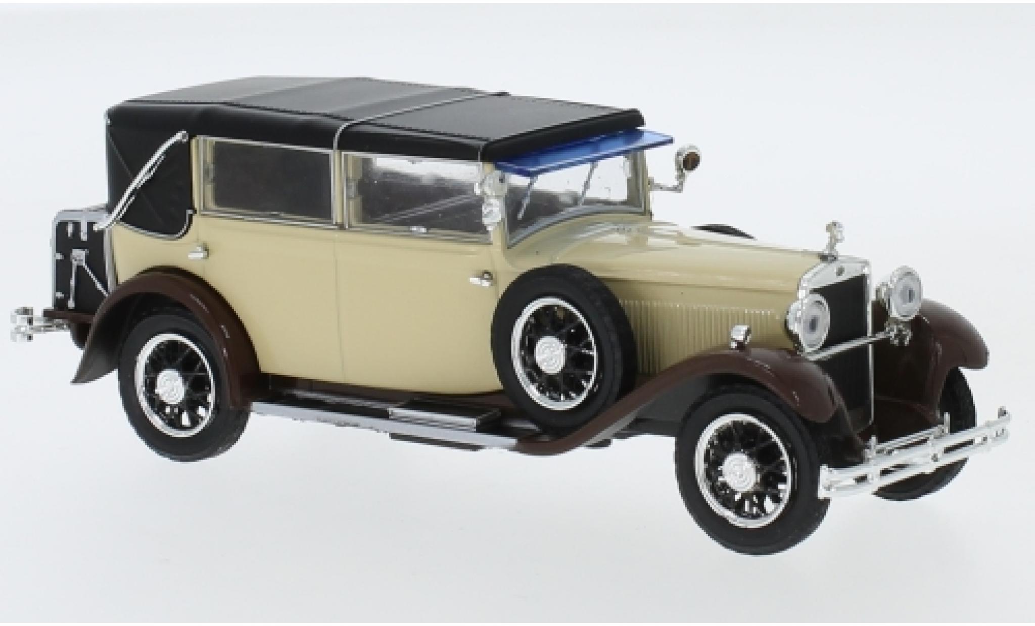 Skoda 860 1/43 Abrex beige/bruin 1932 modelauto