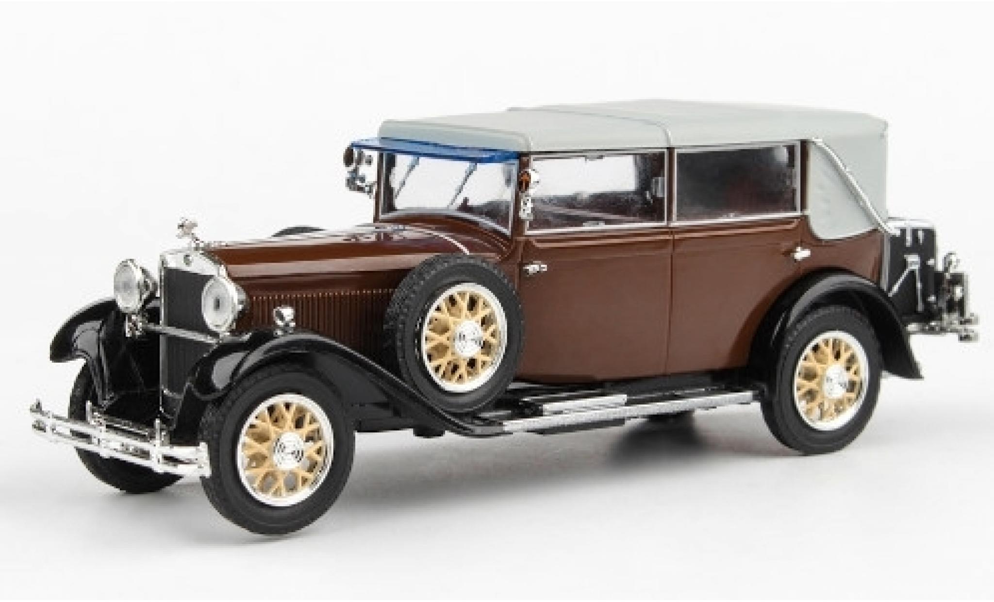 Skoda 860 1/43 Abrex bruin/zwart 1932 modelauto