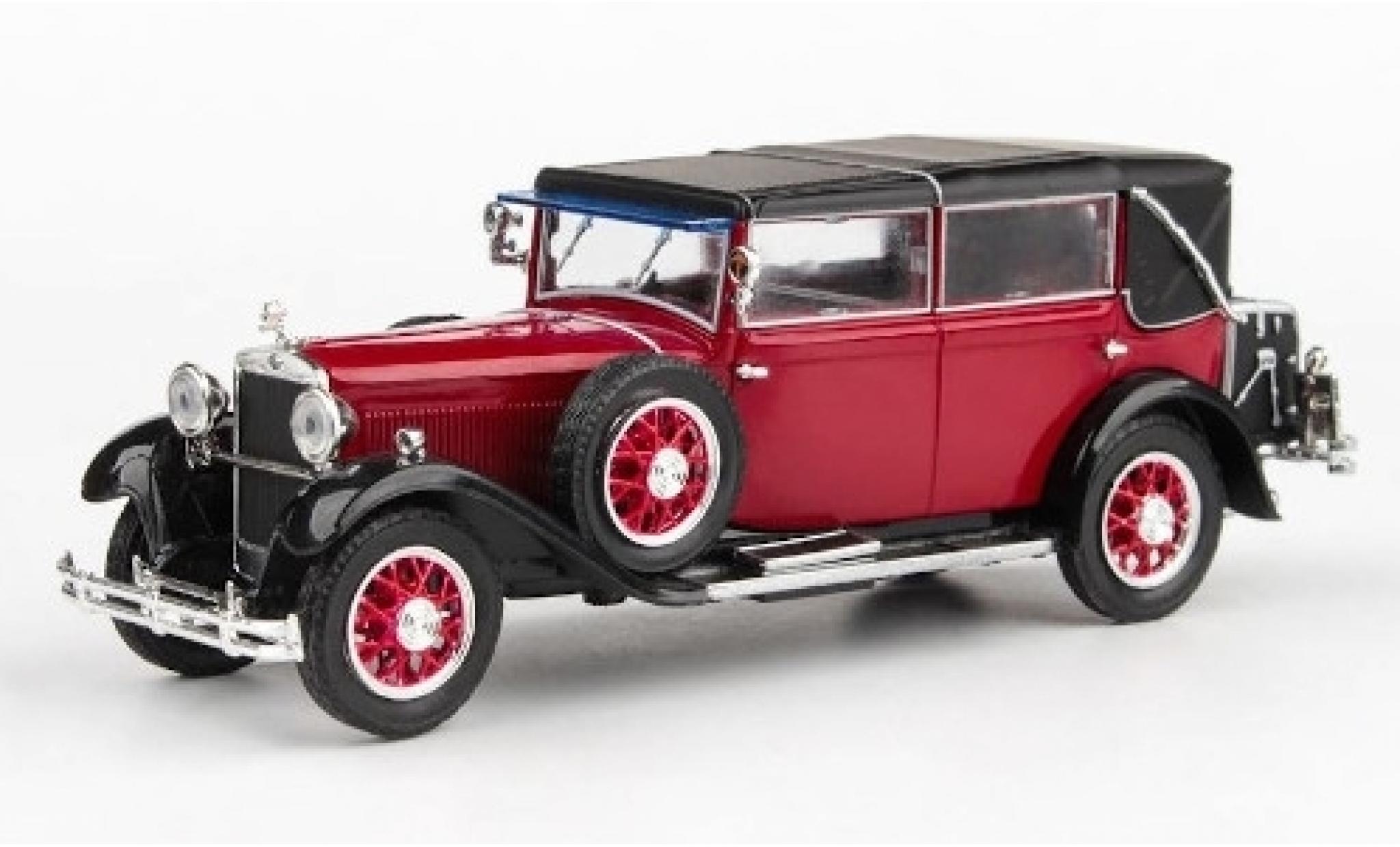 Skoda 860 1/43 Abrex rood/zwart RHD 1932 modelauto